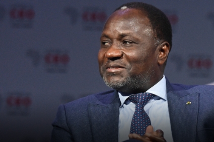 Le ministre ivoirien des mines, du pétrole et de l'énergie, Mamadou Sangafowa Coulibaly, en juin 2022, à Abidjan.