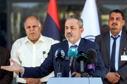 Le patron de la National Oil Corporation, Farhat Bengdara, le 14 juillet 2022 à Tripoli.