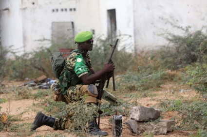 Un soldat de l'Amisom en Somalie, en 2019.