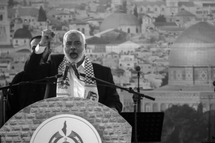 Le chef du bureau politique du Hamas dans la Bande de Gaza, Ismaïl Haniyeh, le 26 juin 2022 au Liban.