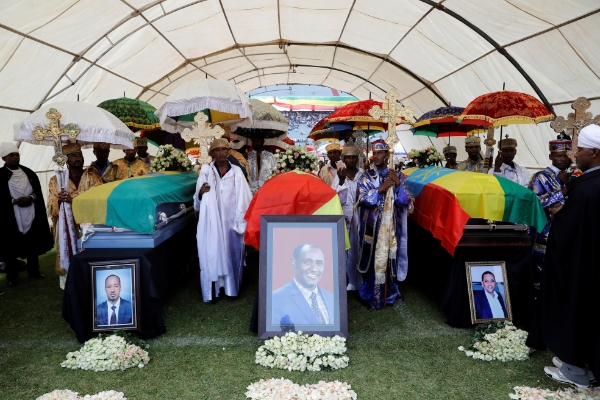 Funérailles du président de l'ANRS, Ambachew Mekonnen, à Bahar Dar, le 26 juin.