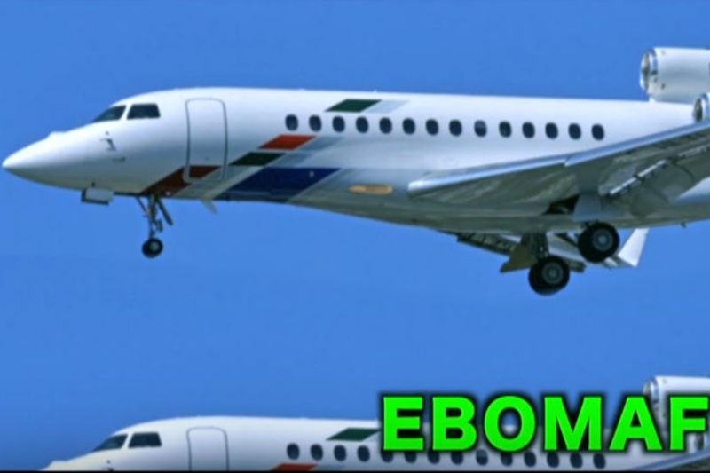 Falcon 7X de Liza Transport International dans le clip Ebomaf Force One avec Chocki.