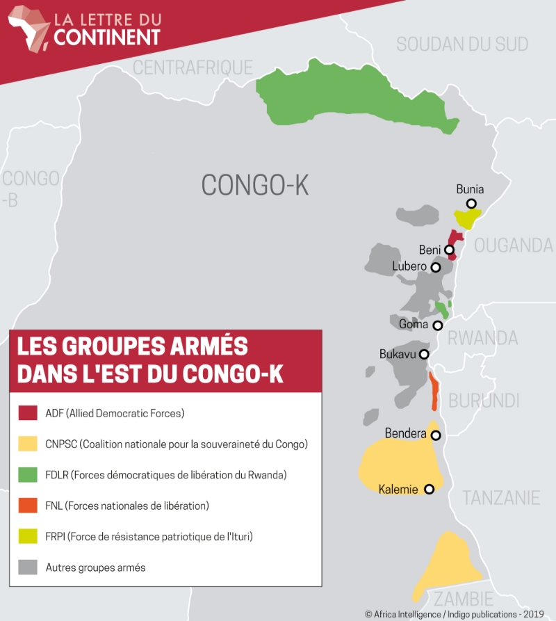 Les groupes armés dans l'est du Congo-K.