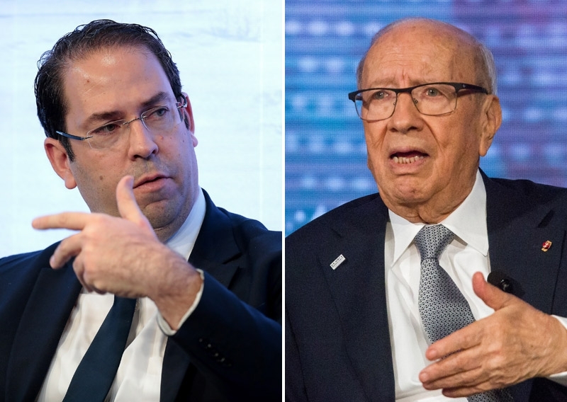 Youssef Chahed et Béji Caïd Essebsi (BCE).