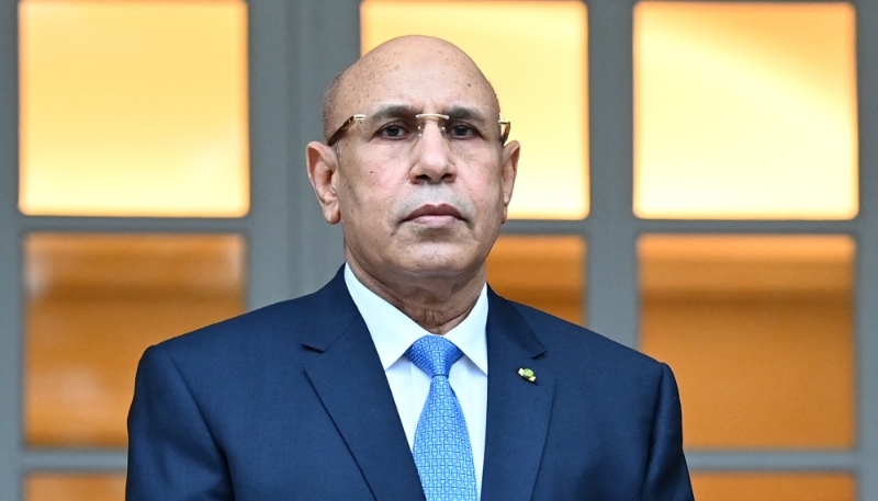 Le président mauritanien Mohamed Ould Ghazouani à Madrid, le 17 mars 2022.