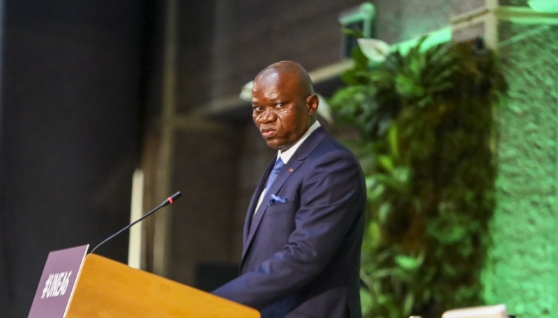 Brice Oligui Nguema lors de la sixième session de l'Assemblée des Nations unies pour l'environnement, à Nairobi, le 29 février 2024.