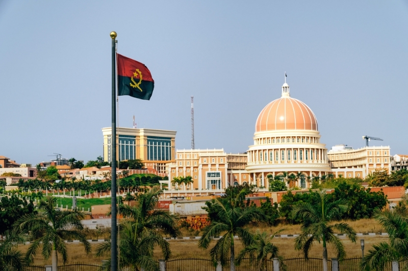 Le bâtiment du Parlement à Luanda, Angola.

