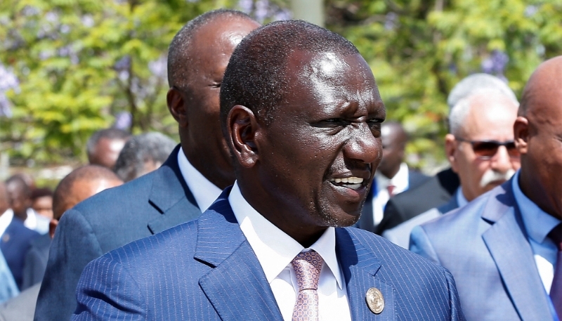Le président kényan, William Ruto, à Addis-Abeba, le 18 février 2024.