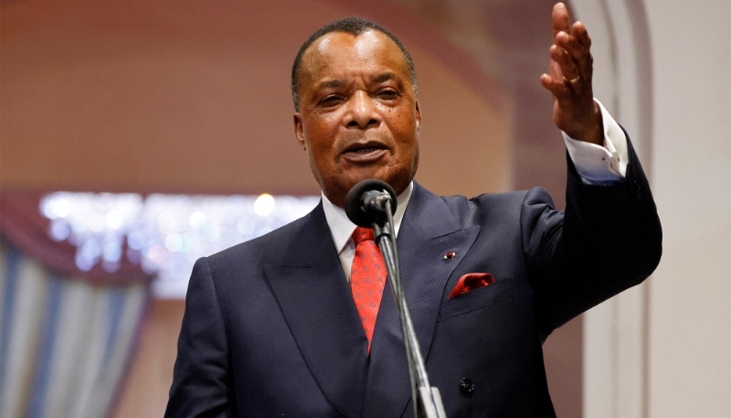 Le président congolais, Denis Sassou-Nguesso, à Brazzaville, le 3 mars 2023.