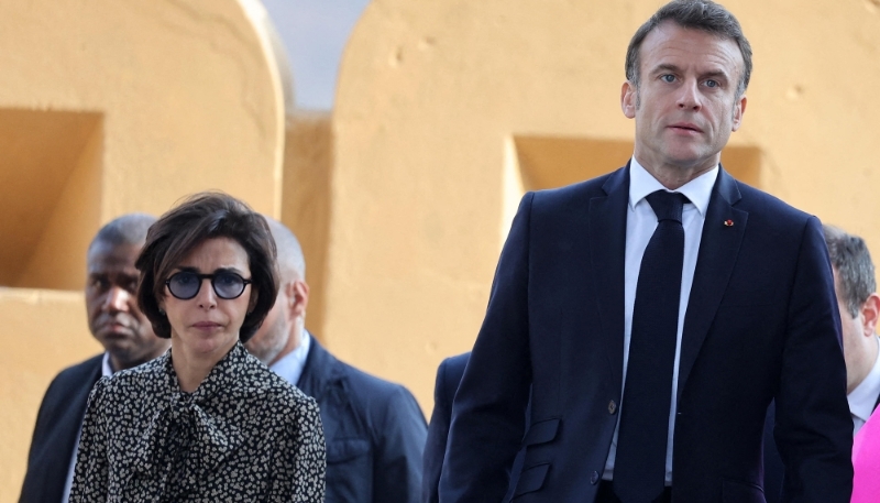 La ministre de la culture, Rachida Dati, et le président français, Emmanuel Macron.