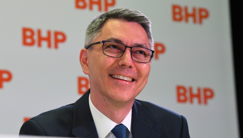 Le directeur général de BHP Group, Mike Henry, le 14 novembre 2019 à Victoria (Australie).