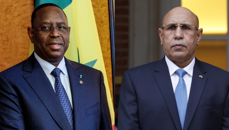 Le président sénégalais, Macky Sall (à g.), et son homologue mauritanien, Mohamed Ould Ghazouani.