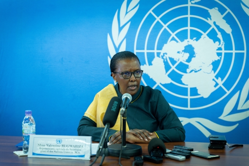 Valentine Rugwabiza, représentante spéciale des Nations unies en République centrafricaine et cheffe de la Minusca.
