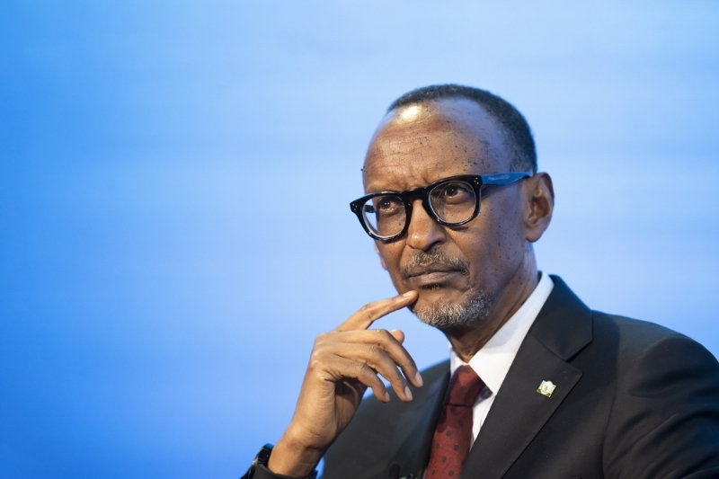 Le président rwandais Paul Kagame à Davos, en Suisse, le 24 mai 2022.
