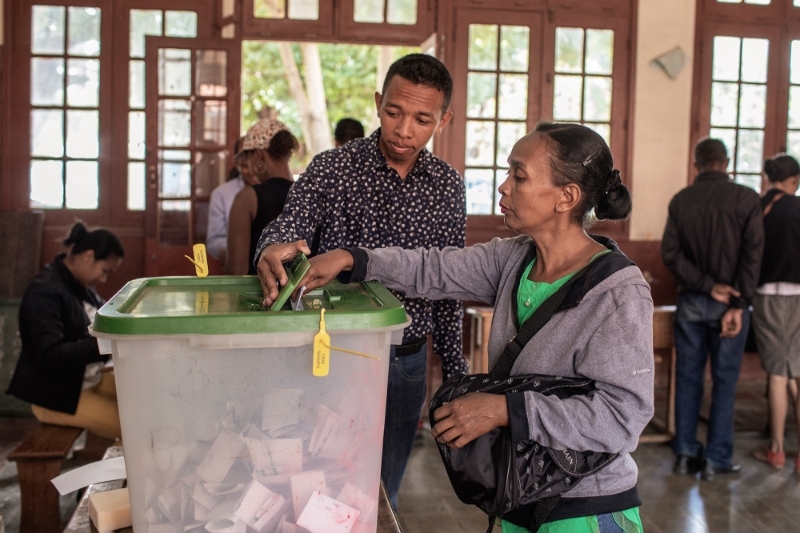 Dans un bureau de vote à Antananarivo, lors du second tour de l'élection présidentielle en décembre 2018.