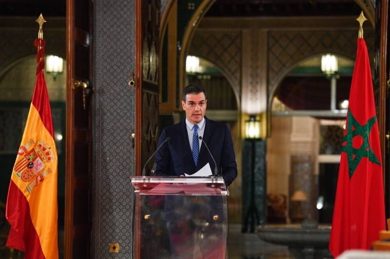 Le président du gouvernement espagnol Pedro Sanchez, lors de sa dernière visite au Maroc, le 7 avril 2022.