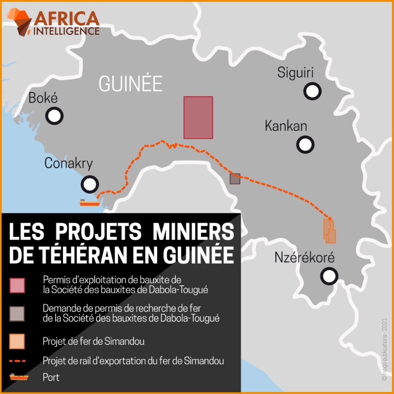 Les projets miniers de Téhéran en Guinée.