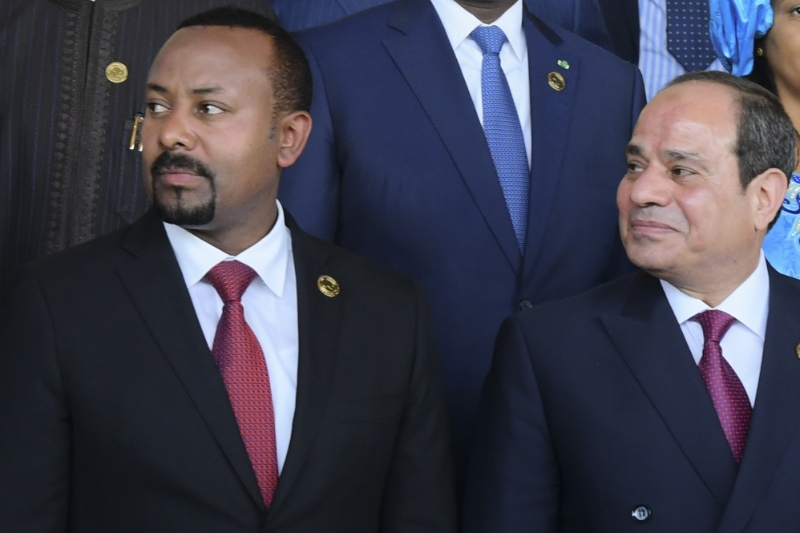 Le premier ministre éthiopien Abiy Ahmed Ali et le président égyptien Abdelfattah al-Sissi.