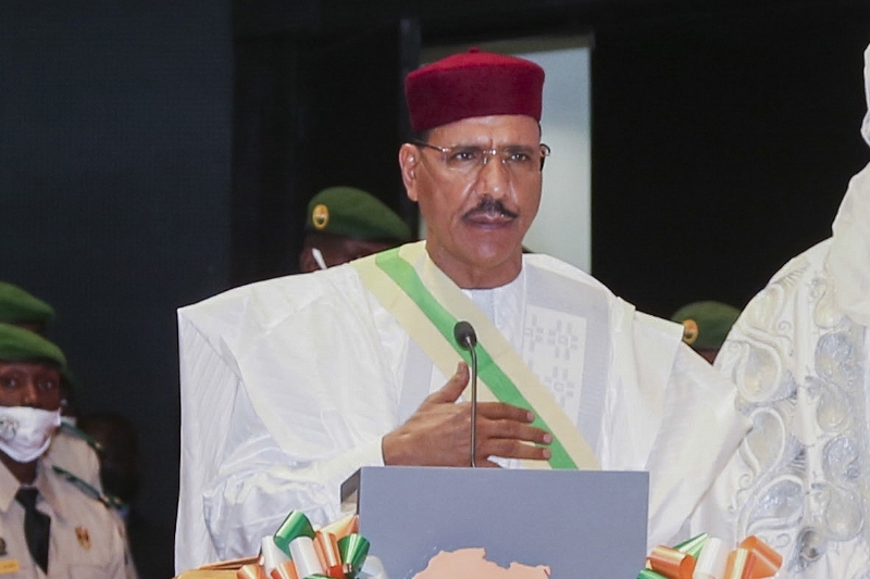 Le président nigérien Mohamed Bazoum, lors de son investiture, le 2 avril 2021.