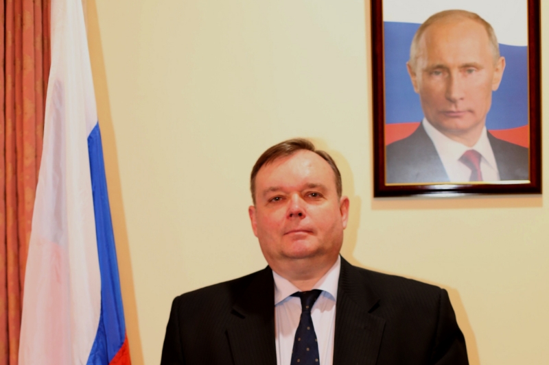 Le nouvel ambassadeur russe à Kampala, Vladlen Semivolos.