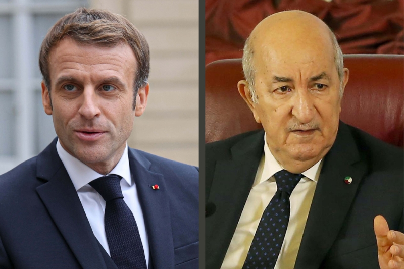 Emmanuel Macron et Abdelmadjid Tebboune.