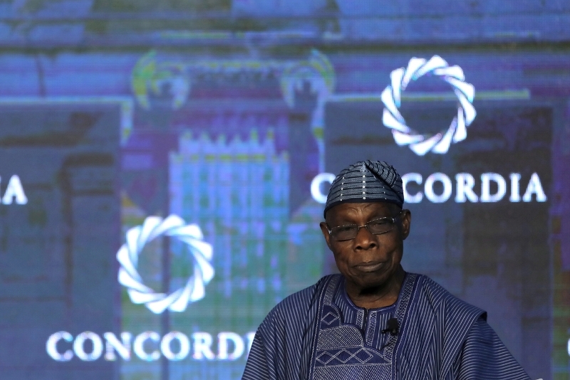L'envoyé spécial de l'Union africaine pour la Corne de l'Afrique, et ancien président nigérian Olusegun Obasanjo.
