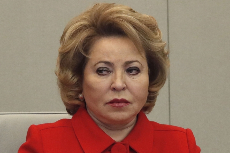 Valentina Matvienko, la présidente du Conseil de la fédération de Russie.