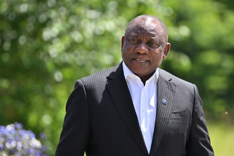 Le président sud-africain Cyril Ramaphosa en visite en Allemagne, le 27 juin 2022.