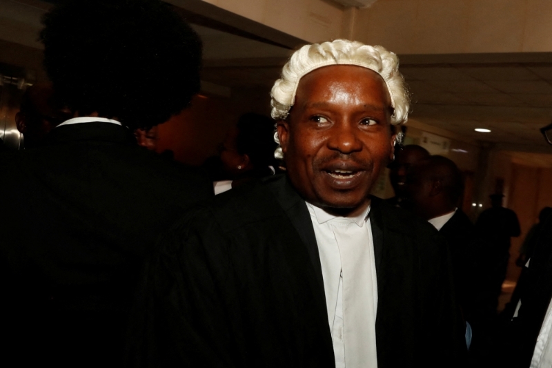 Kithure Kindiki à la Cour suprême du Kenya, à Nairobi, après l'annonce de la victoire de William Ruto à l'élection présidentielle, le 5 septembre 2022.