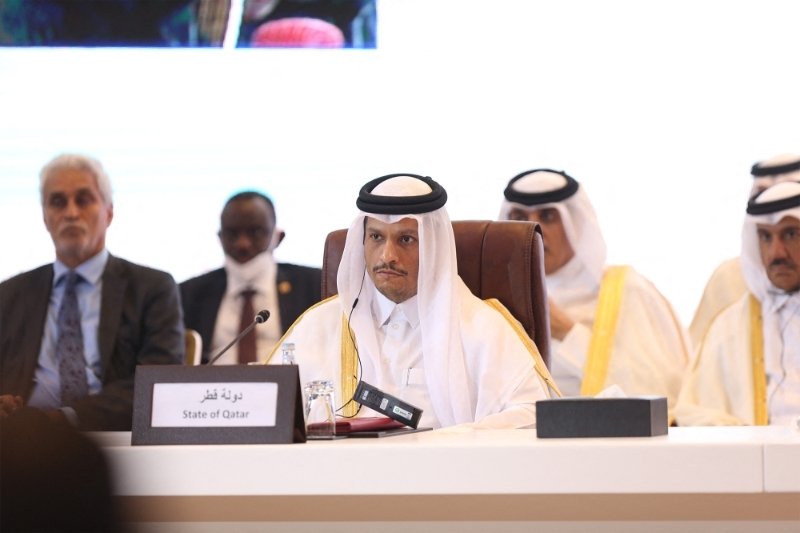 Le ministre des affaires étrangères du Qatar Mohammed bin Abdulrahman al-Thani, en août 2022, à Doha.