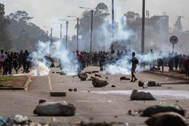 Les partisans du leader de l'opposition kenyane Raila Odinga ont mené plusieurs manifestations violentes au mois de mars 2023. Ici à Nairobi, le 27 mars 2023.