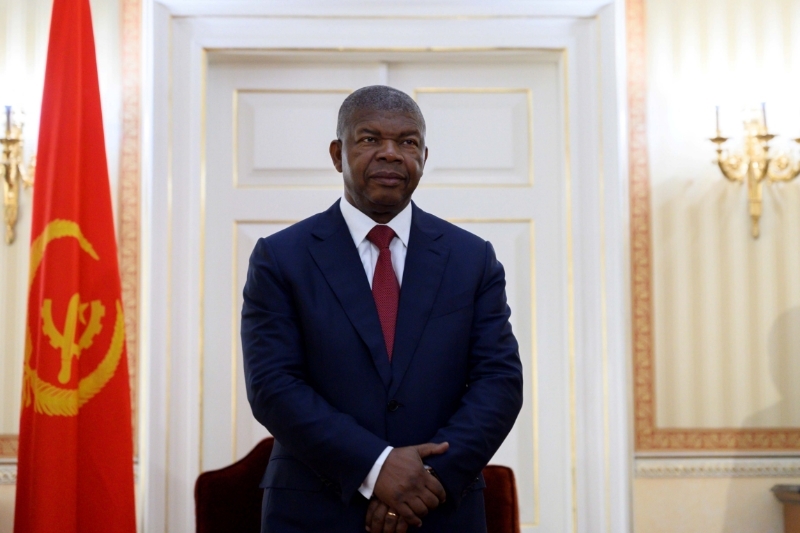 Le président angolais Joao Lourenço au palais présidentiel de Luanda.