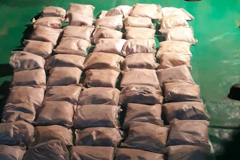 Une partie des quelque 250 paquets d'héroïne (342,5 kg) en provenance du Mozambique saisis début septembre 2020 en Afrique du Sud.
