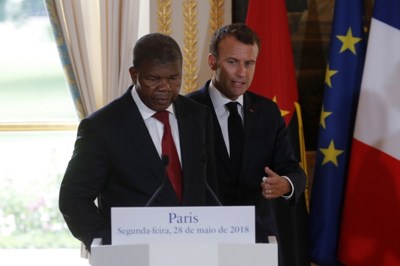 Le président français Emmanuel Macron a reçu son homologue angolais João Lourenço à Paris en mai 2018.