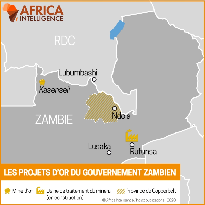 Les projets d'or du gouvernement zambien.