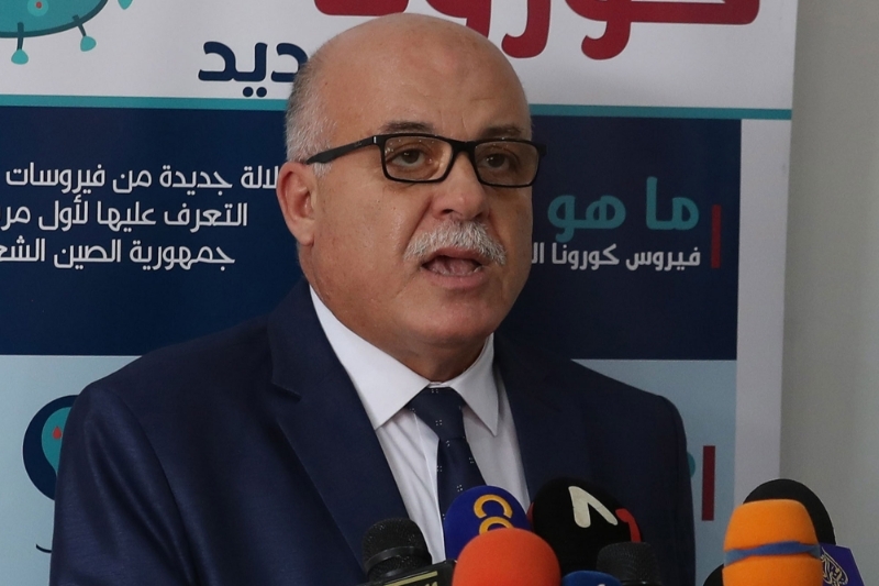 Le ministre tunisien de la santé Faouzi Mehdi, lors d'une conférence de presse le 5 octobre 2020.