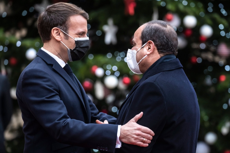 Le président égyptien Abdelfattah al-Sissi a été reçu par Emmanuel Macron le 7 décembre à l'Élysée.