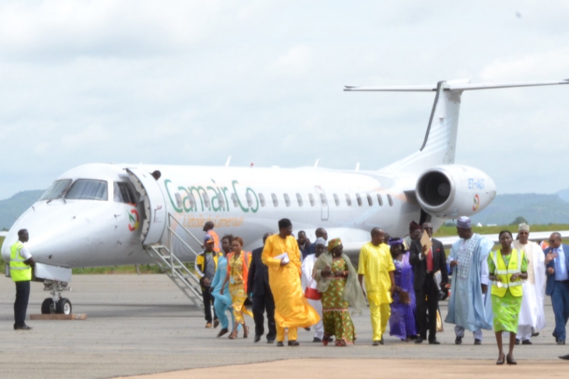 Un avion Camair-Co à Garoua, au Cameroun.