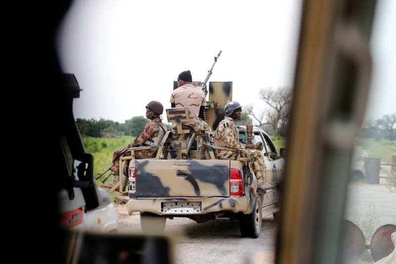 Un convoi de l'armée nigériane en août 2016.