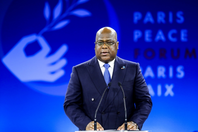 Félix Tshisekedi, président de la RDC, au Forum de Paris sur la paix, le 12 novembre 2019.