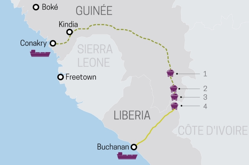 Guinée/Liberia : les projets miniers
