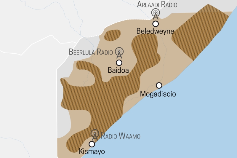 Les radios locales liées à Fahad Yasin en Somalie.
