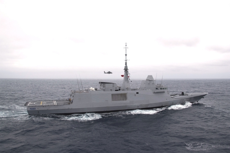 La frégate multi-missions (FREMM) Mohammed VI livrée par Naval Group en 2014.
