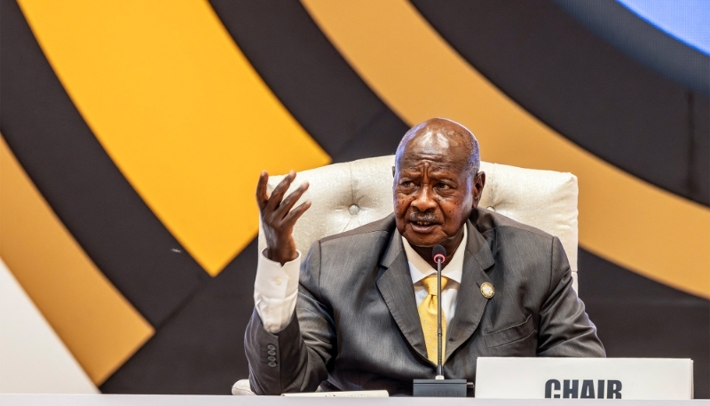 Le président ougandais, Yoweri Museveni, à Kampala, le 20 janvier 2024.