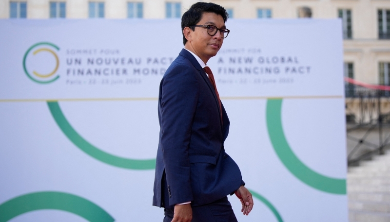 Le président malgache Andry Rajoelina au Sommet pour un nouveau pacte financier mondial, à Paris, le 23 juin 2023.