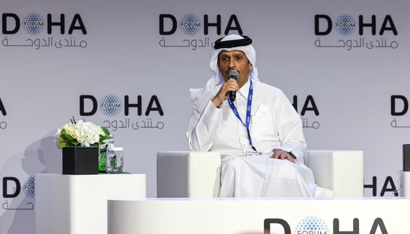 Le premier ministre du Qatar Mohammed bin Abdulrahman bin Jassim al-Thani à Doha, le 26 mars 2022.
