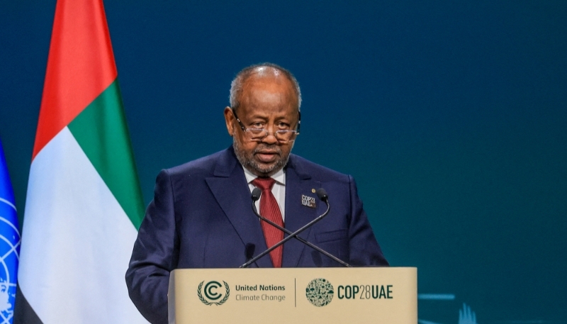 Ismaïl Omar Guelleh au sommet pour le climat, à Dubaï, le 1er décembre 2023.