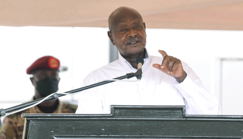 Le président ougandais, Yoweri Museveni, le 17 octobre 2023, à Kampala, en Ouganda.