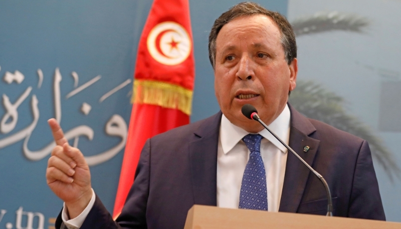 L'ancien chef de la diplomatie, Khemaies Jhinaoui, au ministère tunisien des affaires étrangères à Tunis, le 28 octobre 2019.