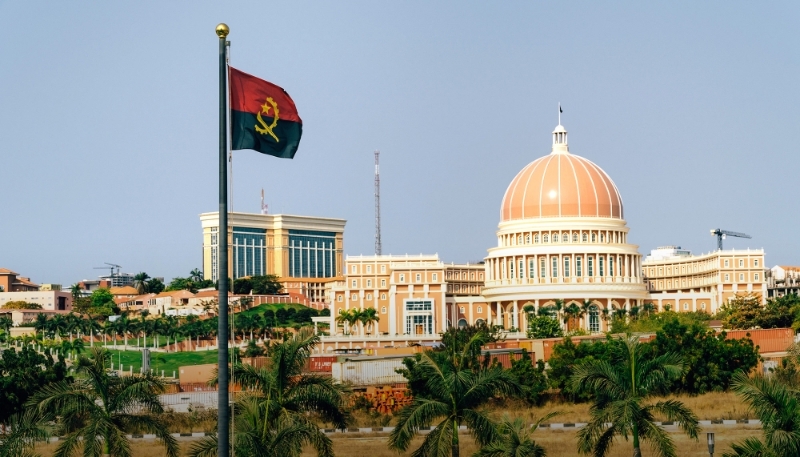 Le bâtiment du Parlement à Luanda, Angola.